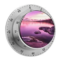 yanfind Timer Visar Neziri Sunset Lake Purple Sky Scenery 60 Minutes Mechanical Visual Timer