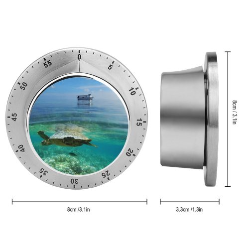 yanfind Timer Above Hawksbill Turtle Below Polyp Snorkeling Hemisphere Lagoon December Palm Reef Sand 60 Minutes Mechanical Visual Timer