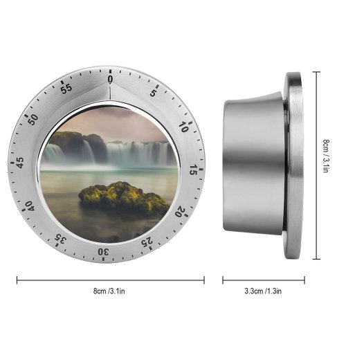 yanfind Timer Robin Christ Goðafoss Waterfall Iceland Scenic Landscape 60 Minutes Mechanical Visual Timer