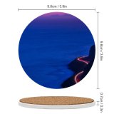 yanfind Ceramic Coasters (round) Wasim Nazareth Pacific Coast Highway California Car Lights Exposure Seascape Dusk Sunset Family Game Intellectual Educational Game Jigsaw Puzzle Toy Set