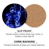 yanfind Ceramic Coasters (round) Black Dark DJ Electronic Dark AMOLED Family Game Intellectual Educational Game Jigsaw Puzzle Toy Set