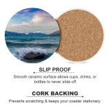 yanfind Ceramic Coasters (round) Dominic Kamp Lake Ohau  Mountains Zealand Family Game Intellectual Educational Game Jigsaw Puzzle Toy Set