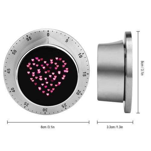 yanfind Timer Black Dark Love Love Heart Hearts Lights Night 60 Minutes Mechanical Visual Timer