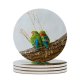 yanfind Ceramic Coasters (round) Tambako Jaguar Cute Rosy Faced Lovebirds Peach Faced Lovebirds Bird Couple Tree Family Game Intellectual Educational Game Jigsaw Puzzle Toy Set