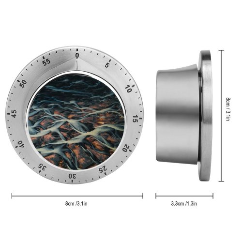 yanfind Timer Ben Simon Rehn Glacial  Geographic Aerial Landscape 60 Minutes Mechanical Visual Timer