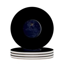yanfind Ceramic Coasters (round) Space Black Dark  Night IOS Family Game Intellectual Educational Game Jigsaw Puzzle Toy Set