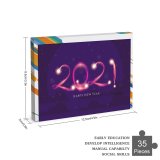 yanfind Picture Puzzle 2021 Year Happy Fireworks Dark Family Game Intellectual Educational Game Jigsaw Puzzle Toy Set