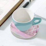 yanfind Ceramic Coasters (round) Flowers Magnolia Flowers  Flowers Family Game Intellectual Educational Game Jigsaw Puzzle Toy Set