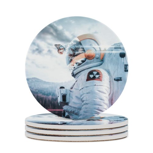 yanfind Ceramic Coasters (round) Comfreak Radioactive Suit Butterfly Science Clouds Sky Reflection Nuclear Family Game Intellectual Educational Game Jigsaw Puzzle Toy Set