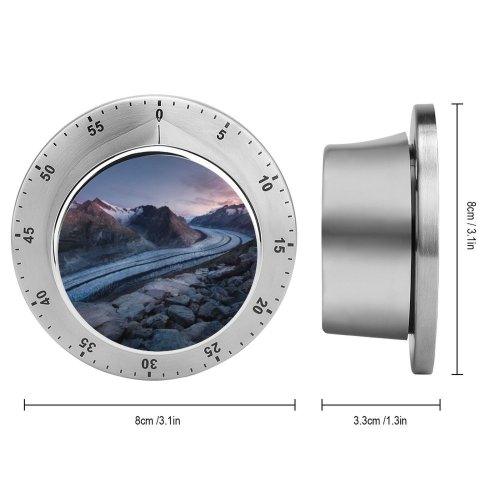 yanfind Timer Bettmerhorn Mountains Snow Winter Bernese Alps Landscape Scenic  Sunrise Dawn 60 Minutes Mechanical Visual Timer