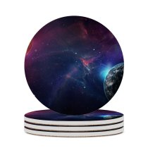 yanfind Ceramic Coasters (round) Space Planet Astronomy Galaxy Nebula Cosmos Family Game Intellectual Educational Game Jigsaw Puzzle Toy Set