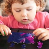 yanfind Picture Puzzle Dandelion Seeds Flower Drop  Purple Light Dark Blurred 5K Family Game Intellectual Educational Game Jigsaw Puzzle Toy Set
