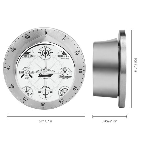 yanfind Timer Knot Stamp Trident Rope Bell Wheel Rubber Oar Sewing Pursuit Vacation Item 60 Minutes Mechanical Visual Timer