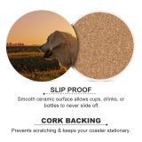 yanfind Ceramic Coasters (round) Golden Images Pet  Veneto Sky Wallpapers Dusk Outdoors Free Sunlight Pictures Family Game Intellectual Educational Game Jigsaw Puzzle Toy Set
