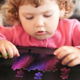 yanfind Picture Puzzle Abstract Purple Decoration Creative Family Game Intellectual Educational Game Jigsaw Puzzle Toy Set