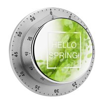 yanfind Timer Decor Growth Foliage Stripe Ecology Summer Strip Eco Natural Freshness Leaves Plant 60 Minutes Mechanical Visual Timer