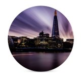 yanfind Ceramic Coasters (round) Shard London England Landmark Cityscape City Lights Skyscrapers River Thames City Hall Family Game Intellectual Educational Game Jigsaw Puzzle Toy Set