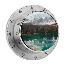 yanfind Timer Cristina Gottardi  Mountains Snow Covered Fir Trees Mirror Lake Reflection Landscape 60 Minutes Mechanical Visual Timer