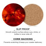 yanfind Ceramic Coasters (round) Space Solar Flares Fire Outer Space Blazing Galaxy Family Game Intellectual Educational Game Jigsaw Puzzle Toy Set