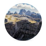 yanfind Ceramic Coasters (round) Tre Cime Di Lavaredo Dolomites  Range Italy Landscape Peaks Family Game Intellectual Educational Game Jigsaw Puzzle Toy Set