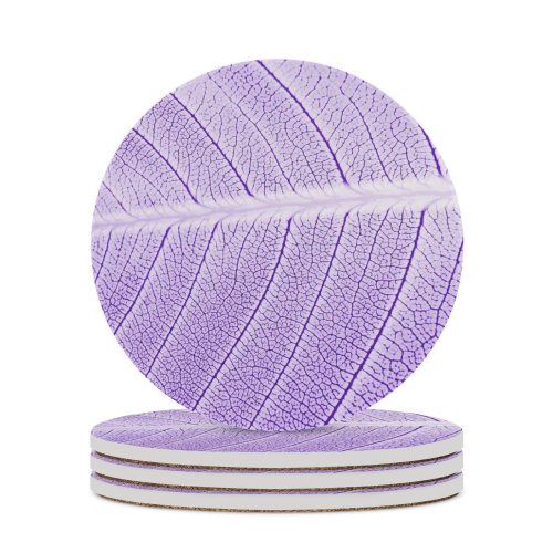 yanfind Ceramic Coasters (round) Waterdrop Leaf Summer Abstract Art Artistic Magenta  Season Fall Spring Winter Family Game Intellectual Educational Game Jigsaw Puzzle Toy Set