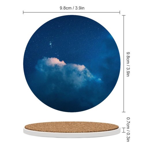 yanfind Ceramic Coasters (round) Cerqueira Starry Sky Clouds Sky Night Family Game Intellectual Educational Game Jigsaw Puzzle Toy Set