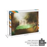 yanfind Picture Puzzle Dorothe Waterfall Forest Mystery Lake Scenic Surreal Foggy Family Game Intellectual Educational Game Jigsaw Puzzle Toy Set