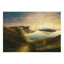 yanfind Picture Puzzle Dorothe Landscape Sunset Mountains Lake Reflection Clear Sky Family Game Intellectual Educational Game Jigsaw Puzzle Toy Set