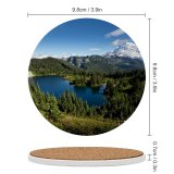 yanfind Ceramic Coasters (round) Mount Rainier Eunice Lake Landscape Sky  Mountains Snow Covered Trees Clear Family Game Intellectual Educational Game Jigsaw Puzzle Toy Set