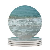 yanfind Ceramic Coasters (round) Wave  Shore Beach Coast Dubai Sea Swim Deep East Uae United Family Game Intellectual Educational Game Jigsaw Puzzle Toy Set