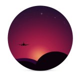 yanfind Ceramic Coasters (round) Chiara Lily Plane Sunset Starry Sky Sky Family Game Intellectual Educational Game Jigsaw Puzzle Toy Set