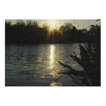 yanfind Picture Puzzle  Beam Evening Sunset Sky Resources Horizon Natural Landscape Reflection Tree Lake Family Game Intellectual Educational Game Jigsaw Puzzle Toy Set
