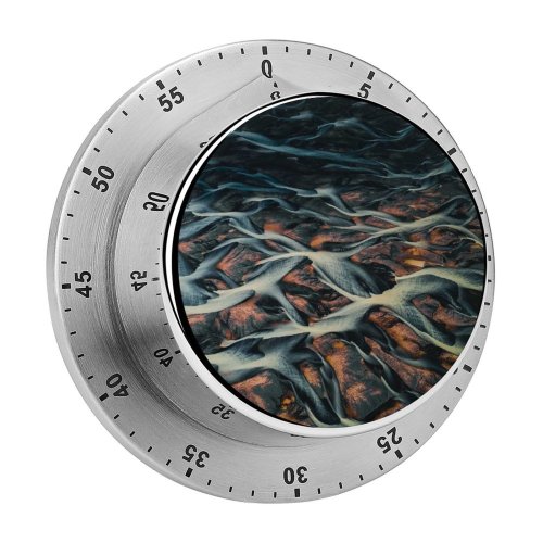 yanfind Timer Ben Simon Rehn Glacial  Geographic Aerial Landscape 60 Minutes Mechanical Visual Timer