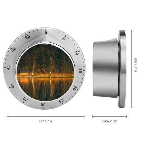 yanfind Timer Jernej Furman River Forest Wooden Reflection Tall Trees Landscape Vacation 60 Minutes Mechanical Visual Timer