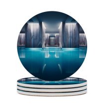 yanfind Ceramic Coasters (round) Otto Berkeley Pool Spa Reflections Peaceful Calm Family Game Intellectual Educational Game Jigsaw Puzzle Toy Set