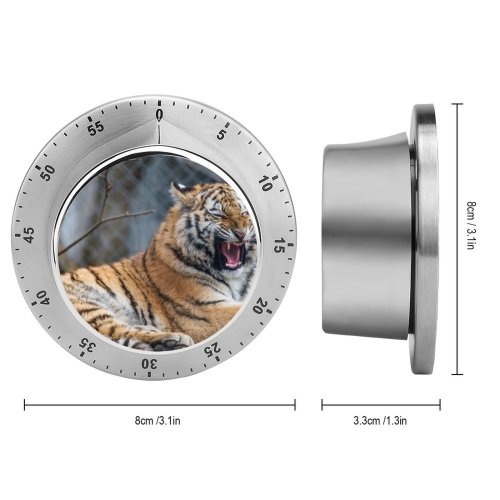 yanfind Timer Tambako Jaguar Young Tigress Yawning Wild Big Cat  Closeup Carnivore 60 Minutes Mechanical Visual Timer