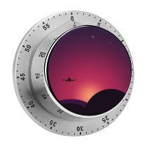 yanfind Timer Chiara Lily Plane Sunset Starry Sky Sky 60 Minutes Mechanical Visual Timer