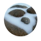 yanfind Ceramic Coasters (round) Snow  Rock Winter Family Game Intellectual Educational Game Jigsaw Puzzle Toy Set