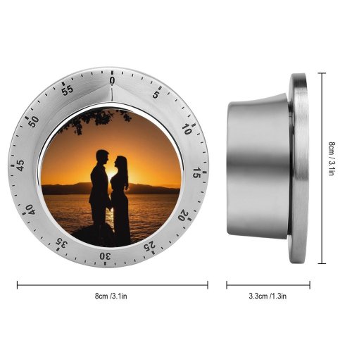 yanfind Timer Love Couple Silhouette Sunset Backlit Seascape Dawn Beach Romantic 60 Minutes Mechanical Visual Timer