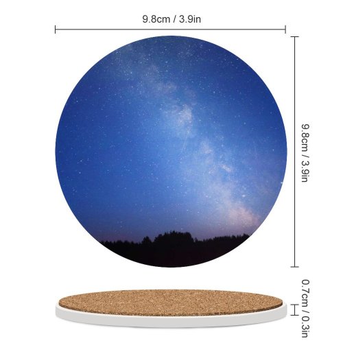 yanfind Ceramic Coasters (round) Images Space Night Starry Milkyway Way Outer Astronomy Sky Wallpapers Outdoors Tree Family Game Intellectual Educational Game Jigsaw Puzzle Toy Set
