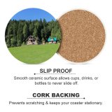 yanfind Ceramic Coasters (round) Fir Images Land Building Grassland Cabin Grass Plant Outdoors Tree Free Abies Family Game Intellectual Educational Game Jigsaw Puzzle Toy Set