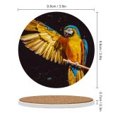 yanfind Ceramic Coasters (round) Black Dark Macaw Bird Colorful Parrot Family Game Intellectual Educational Game Jigsaw Puzzle Toy Set