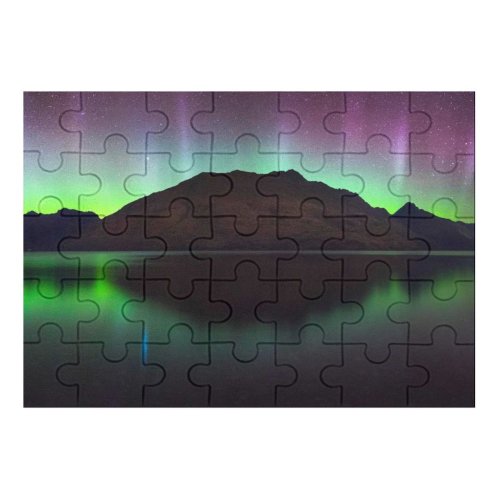yanfind Picture Puzzle Cecil Peak Zealand Aurora Borealis Northern Lights Starry Sky Night Time Lake Family Game Intellectual Educational Game Jigsaw Puzzle Toy Set