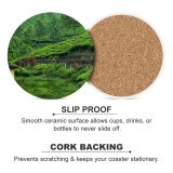 yanfind Ceramic Coasters (round) Tea Estate Hill Station Greenery Western Ghats Plantation Landscape Scenery Family Game Intellectual Educational Game Jigsaw Puzzle Toy Set