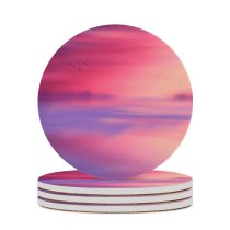 yanfind Ceramic Coasters (round) Coyle Sky Horizon Scenic Flying Birds Seascape Sunset Family Game Intellectual Educational Game Jigsaw Puzzle Toy Set