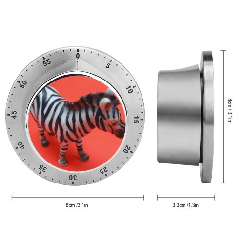 yanfind Timer Toy Zebra Vertebrate Figure Wildlife Terrestrial Snout Mane Quagga 60 Minutes Mechanical Visual Timer