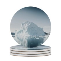 yanfind Ceramic Coasters (round) Polar Images Snow Wallpapers  Outdoors Fjord Reflected Arctic Greenland Winter Refection Family Game Intellectual Educational Game Jigsaw Puzzle Toy Set