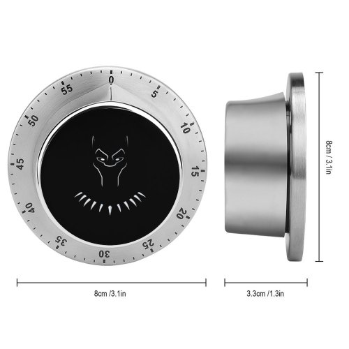 yanfind Timer TheGoldenBox Dark Minimal Panther Art 60 Minutes Mechanical Visual Timer