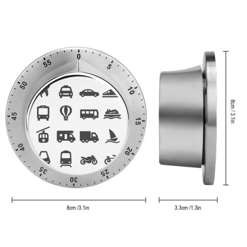 yanfind Timer Bus Balloon Train Station Home Rickshaw Cable Mode Sailboat  Sailing Traffic 60 Minutes Mechanical Visual Timer