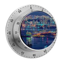 yanfind Timer Daniam Chou Hong Kong City Cityscape Nightlife Skyscrapers Waterfront Reflections River Nighttime 60 Minutes Mechanical Visual Timer